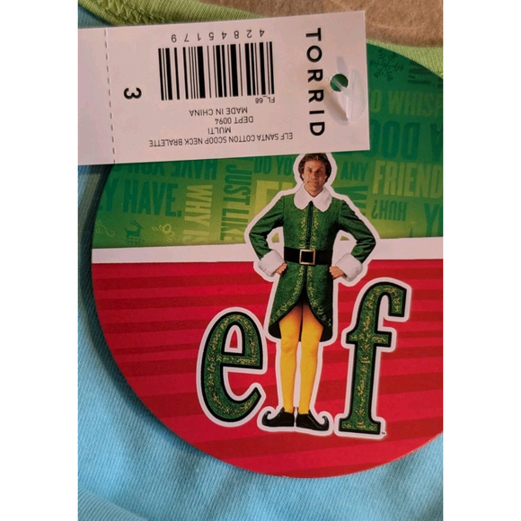NEW Torrid Elf Santa Scoop Neck Bralette Size 3X Holiday Fun - Picture 6 of 9